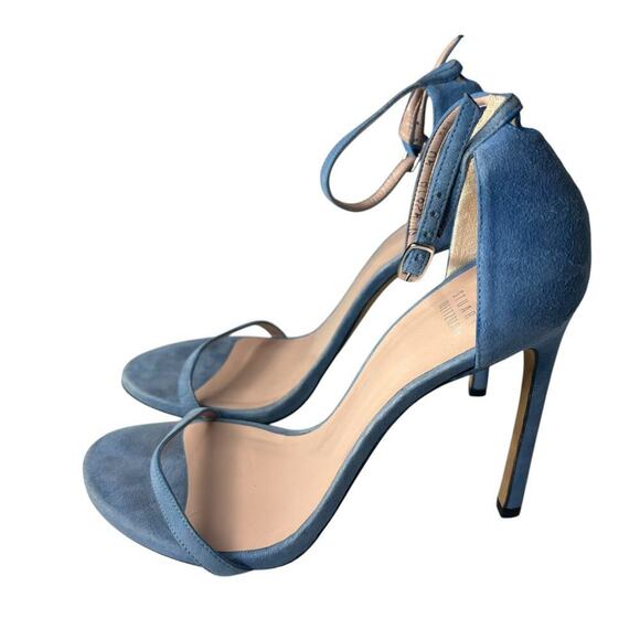 Stuart Weitzman Nudist Suede Sandal Pastel Blue Size 10 - Picture 3 of 7